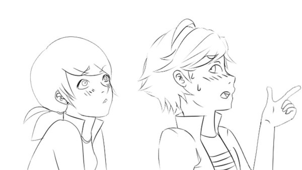 Маринетт рисунок для срисовки