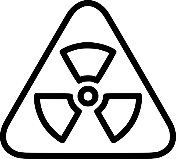 Знак радиации трафарет