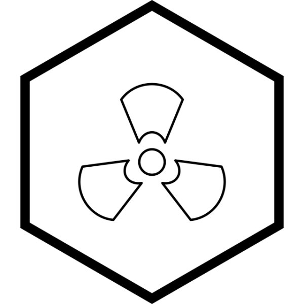 Знак радиации раскраска