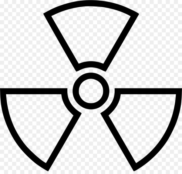 Знак радиации трафарет