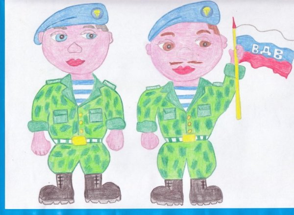 Рисунки ВДВ детские