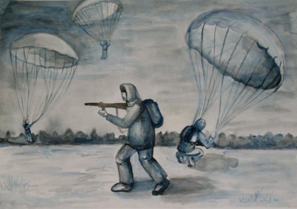 Десантник для рисования