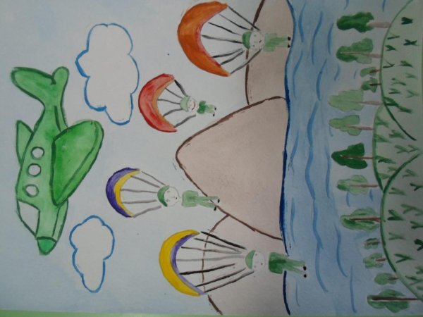 Десантник детский рисунок