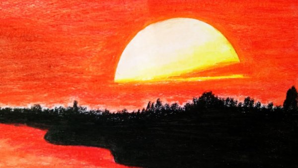 Закат рисунок