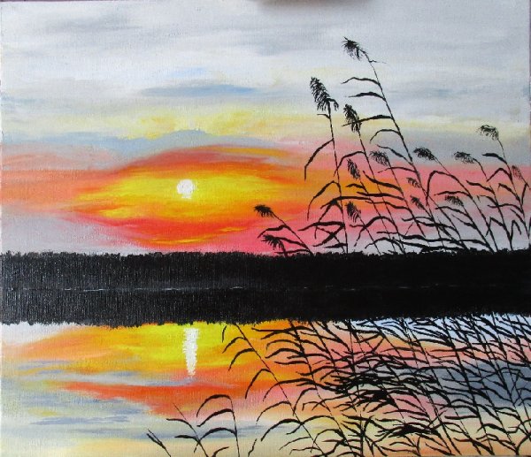 Рисунок закат или рассвет