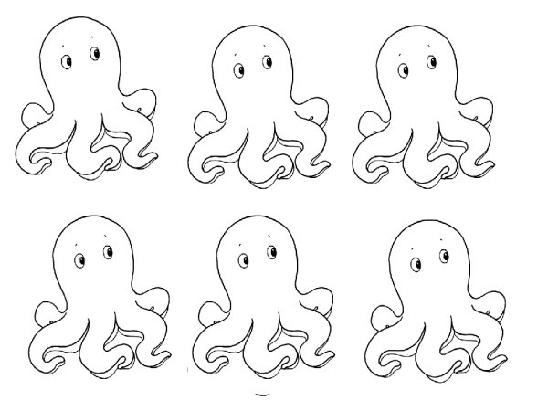 Как нарисовать осьминога карандашом поэтапно для детей легко