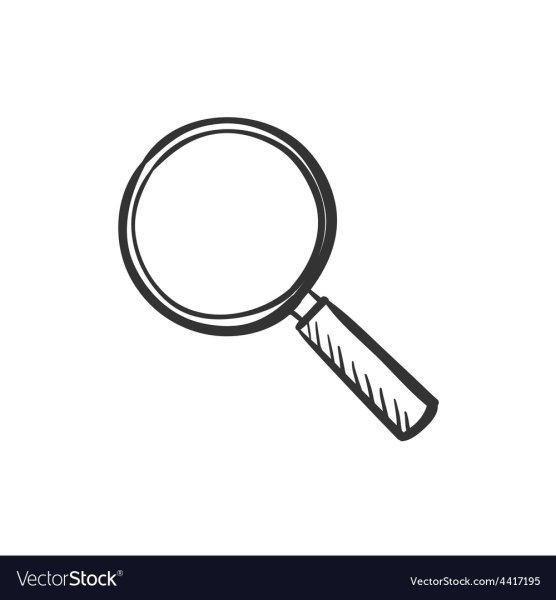 Ручная лупа рисунок