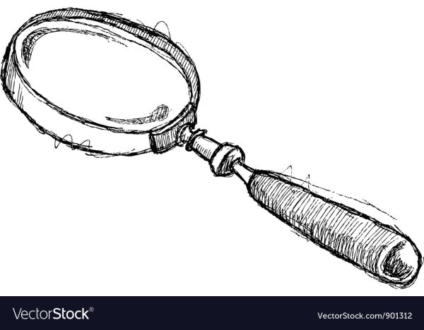 Лупа рисунок карандашом