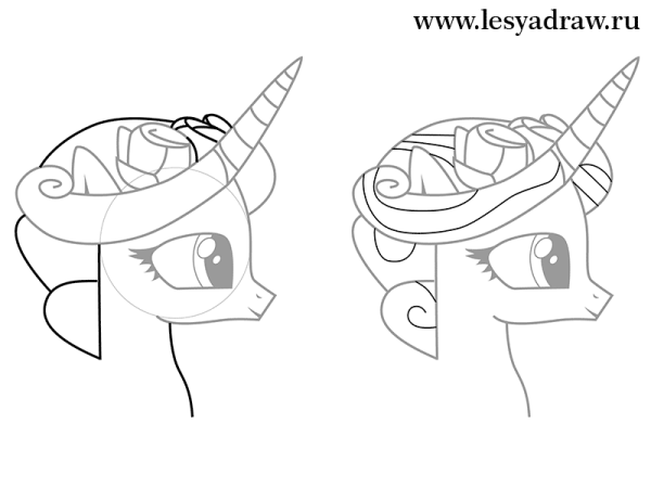 Нарисовать принцессу Каденс поэтапно