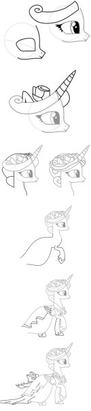 Поэтапное рисование принцессы Каденс