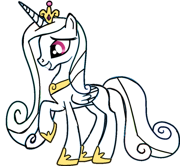 Принцесса Каденс раскраска