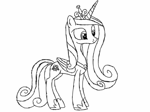 Раскраска пони принцесса Каденс