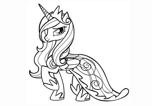 Раскраска пони принцесса Каденс