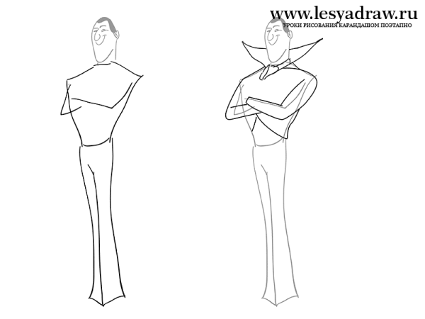 Дракула рисунок карандашом