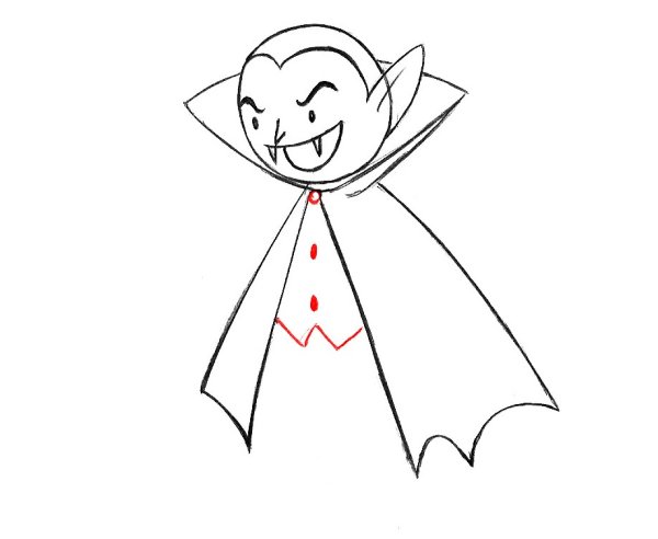 Пошаговое рисование Дракулы