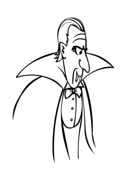 Раскраска вампир Дракула