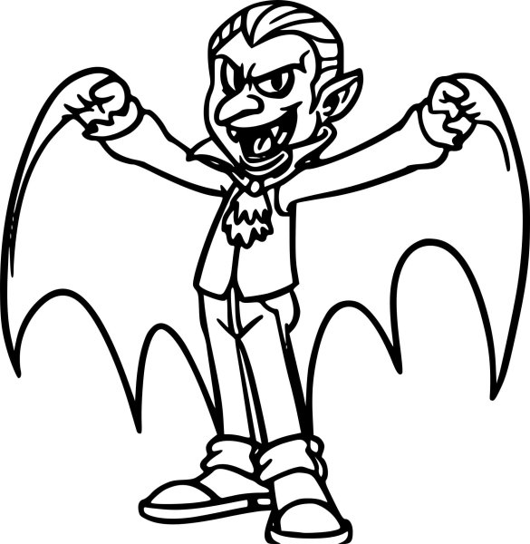 Маленький вампир раскраска