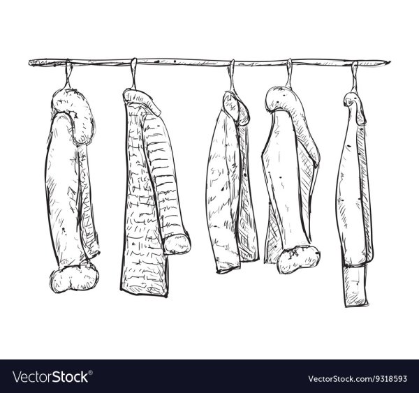 Вешалка для одежды скетч