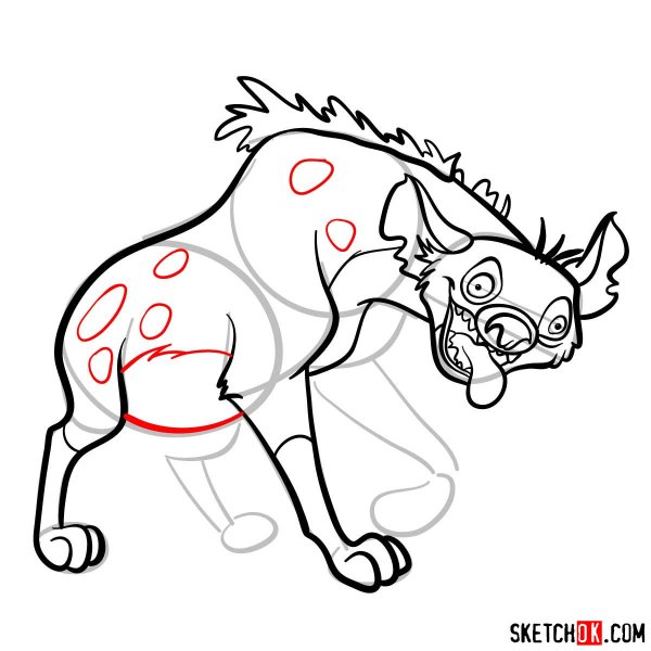 Распечатка гиены