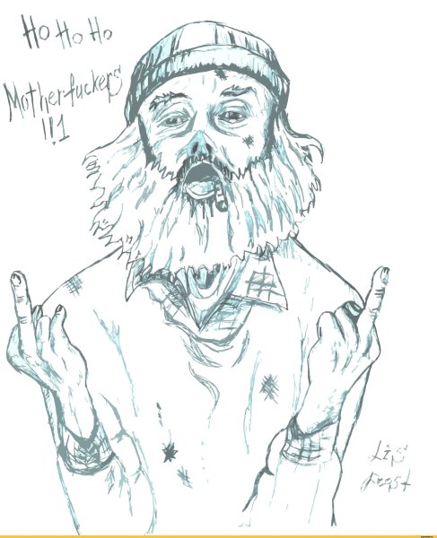 Бомж рисунок