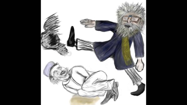 Бомж рисунок карандашом