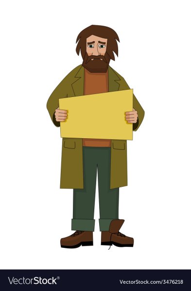 Бомж рисунок