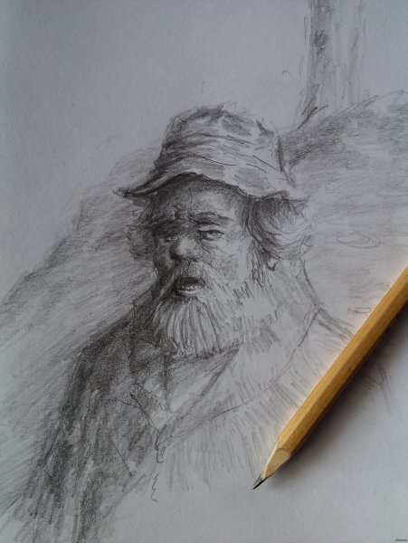 Бомж карандашом