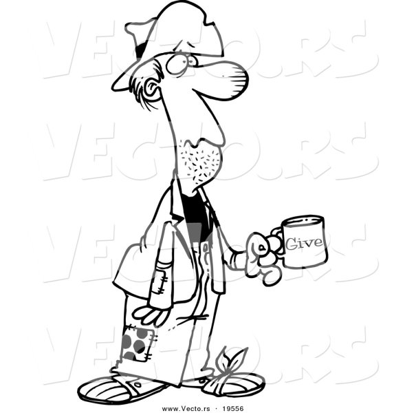 Бедный человек раскраска