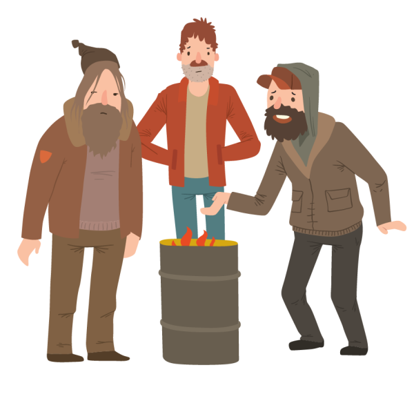 Бомж клипарт