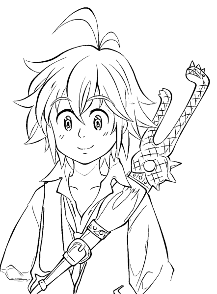 Семь смертных грехов раскраска Мелиодас