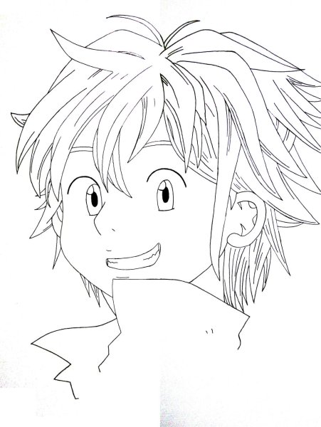 Мелиодас лицо карандашом