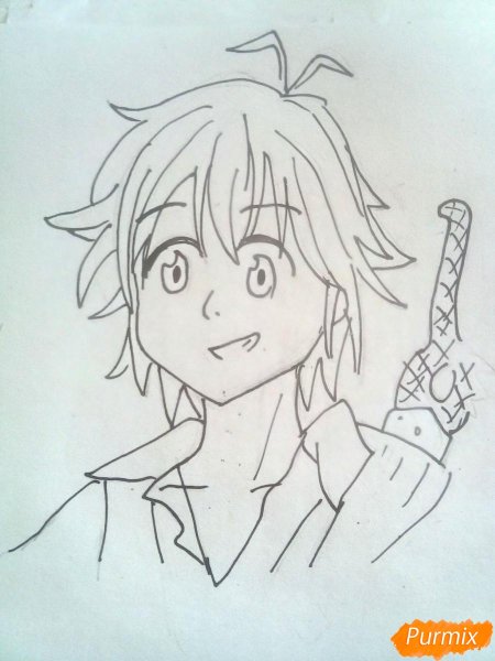 7 Смертных грехов Мелиодас карандашом