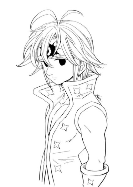 Мелиодас для срисовки демон