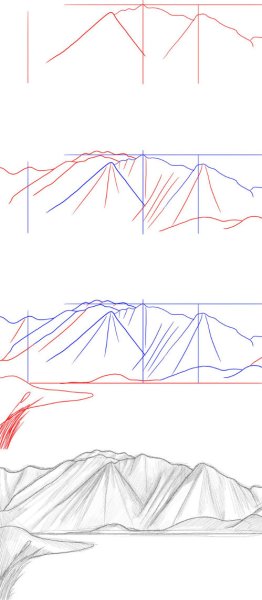 Как рисовать горы