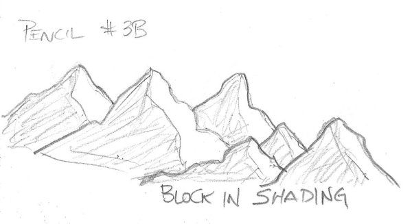 Горы рисунки карандашом для начинающих для детей