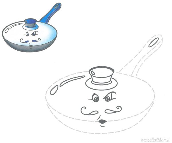 Посуда последовательность рисования для детей