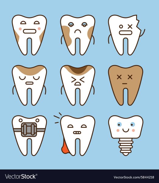 Зуб передний нарисованный
