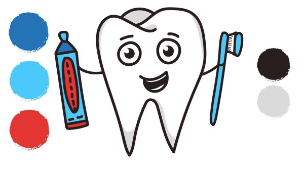 Уроки рисования зуб