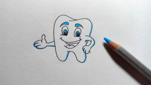 Карандаш в зубах