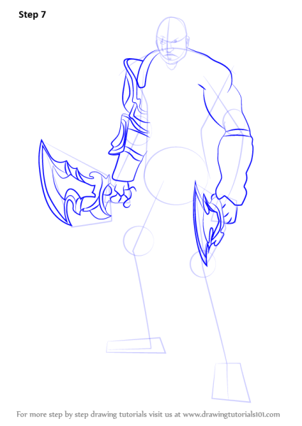 Кратос рисунок поэтапно