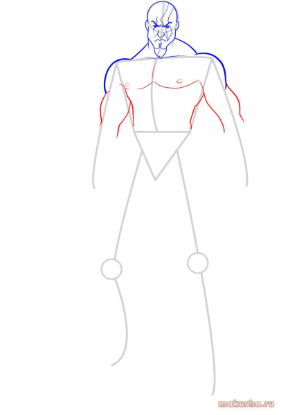 Кратос поэтапный рисунок