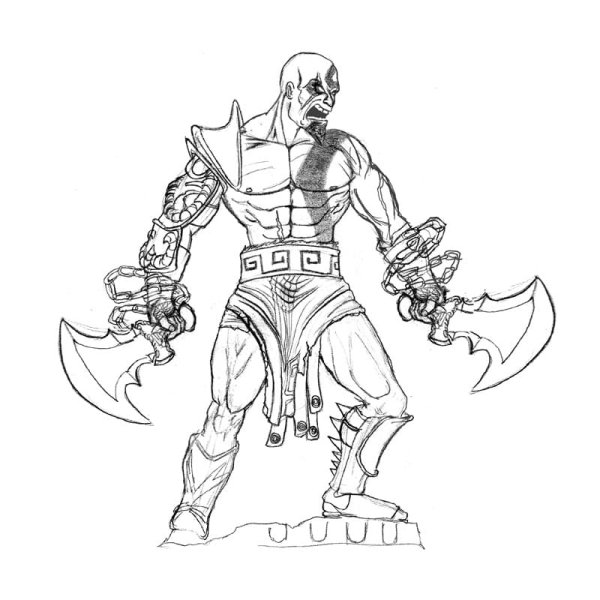 Кратос скетч