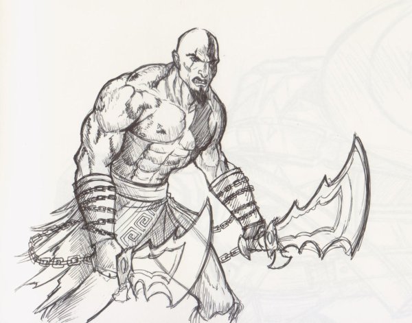 Кратос God of War 4 раскраска