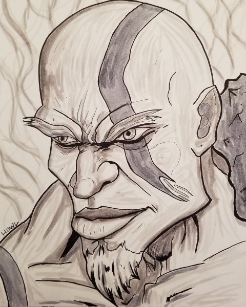 Кратос для срисовки