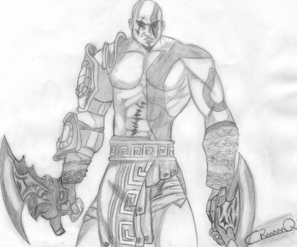 Кратос рисунок