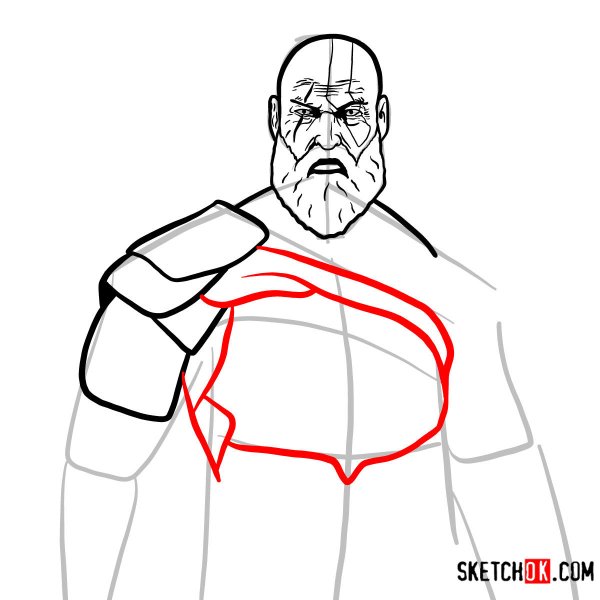 How to draw Кратос