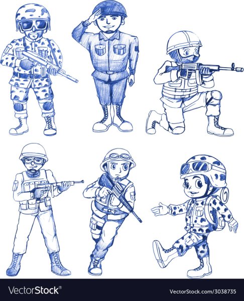 Нарисованные человечки в армии