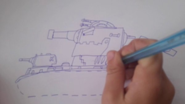 Как нарисовать танк кв 45