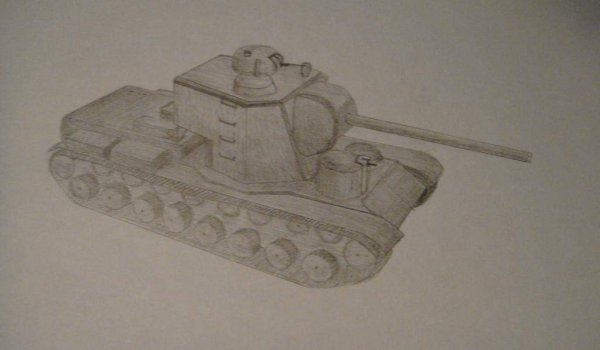 Нарисовать танк кв 5