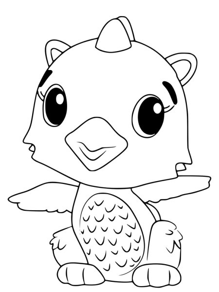 Раскраски для девочек ХЭЧИМАЛС распечатать